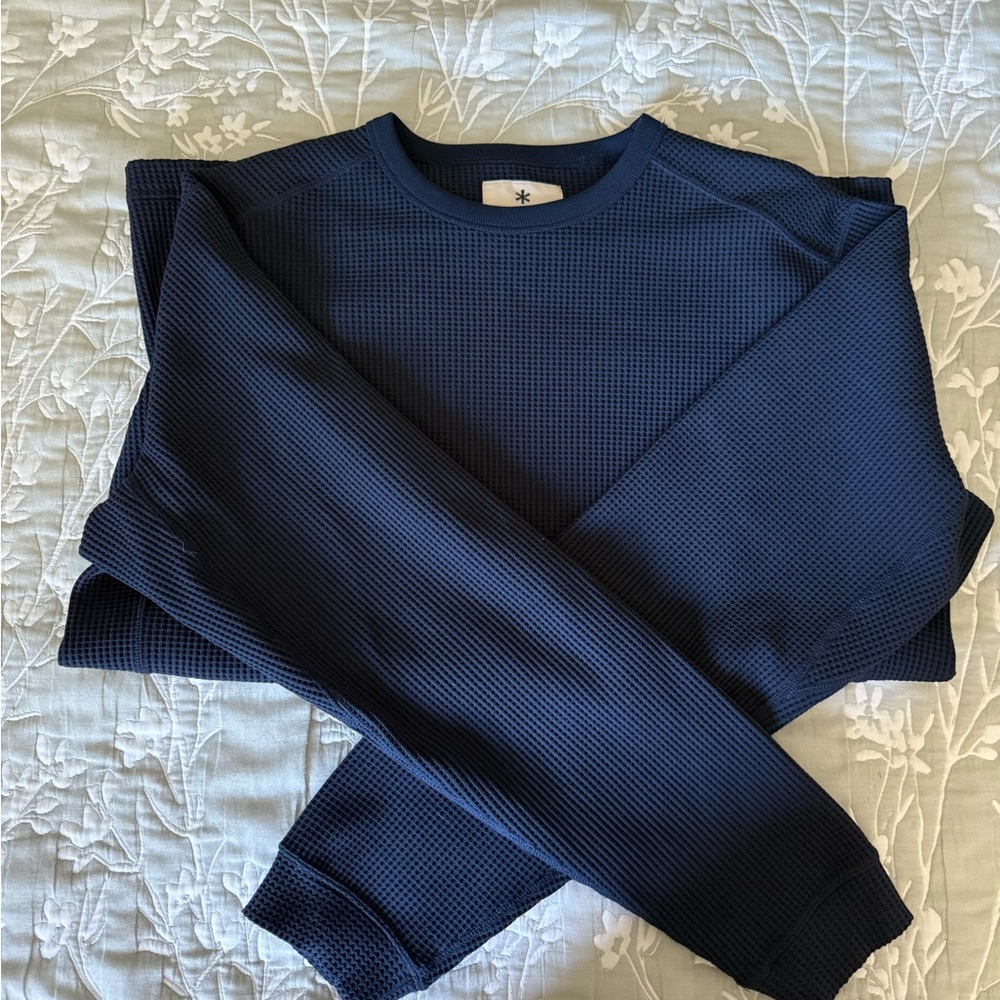 Classic Blue Crewneck thermal Sweater